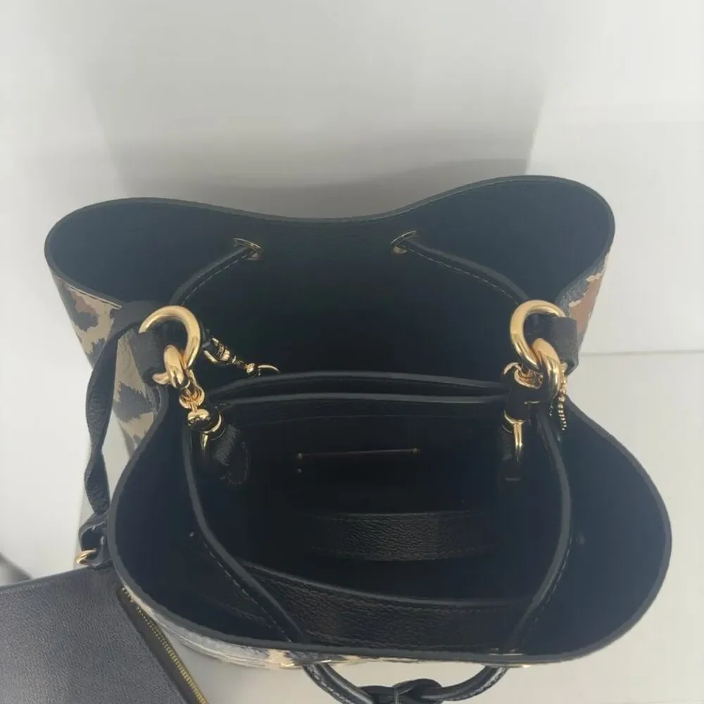 Coach Animal Print Bucket Bag
